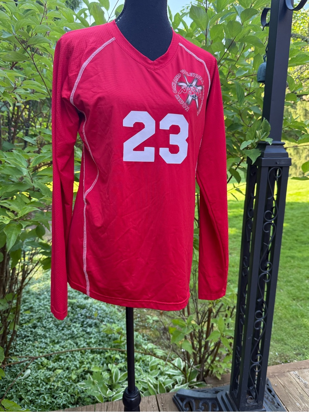 Red Athletic Long Sleeve Jersey with Number 23
Size Large women pre-owned +gift